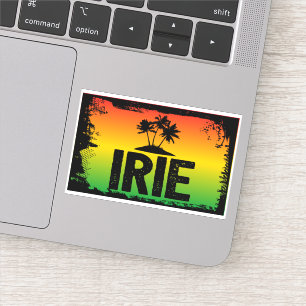 Jamaican Rastafarian IRIE Rasta Flag Colors Sticker
