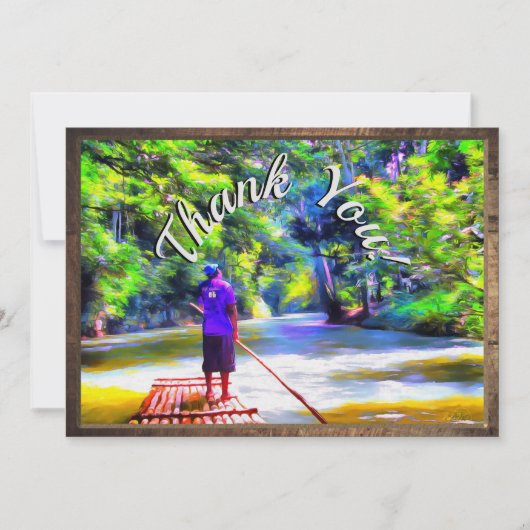 Jamaican River Raft Ride Dank u J001 Bedankkaart (Voorkant)