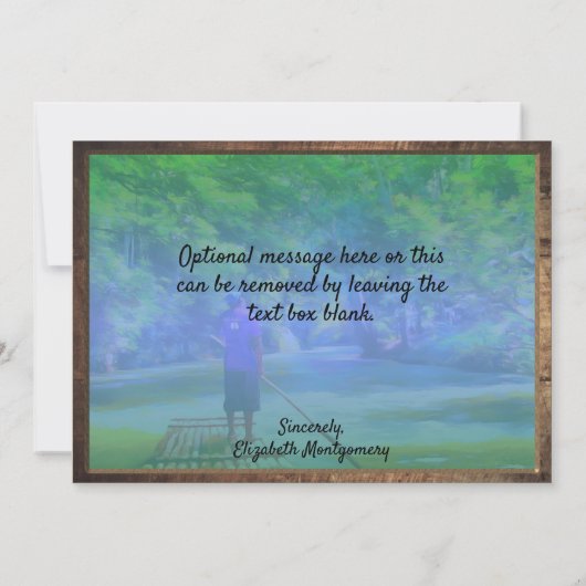 Jamaican River Raft Ride Dank u J001 Bedankkaart (Achterkant)