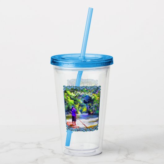 Jamaican River Raft Ride J001 Acryl Drinkbeker (Achterkant)