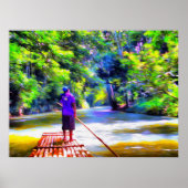 Jamaican River Raft Ride J001 Art Print (Voorkant)