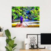 Jamaican River Raft Ride J001 Art Print (Thuiskantoor)