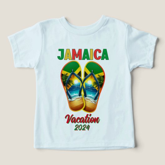 Jamaïque 2024 Flip Flop Vacation Plage tropicale (Design Recto)