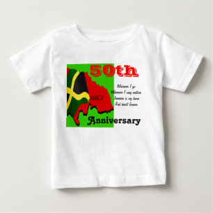 Jamaique 50e anniversaire t-shirts bébé