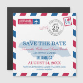 Jamaïque Airmail Enregistrer la date Invitation ma (Devant / Derrière)