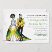 Jamaïque Couple Faire-part de mariage (Devant)