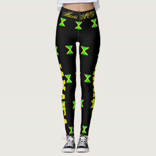 JAMAÏQUE DRAPEAU LEGGINGS NOIR ACD HAVIC
