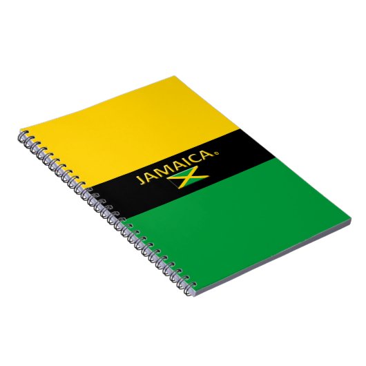 Jamaïque Drapeaux couleurs Carnet moderne (Côté Droit)