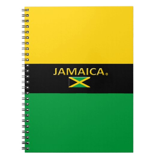 Jamaïque Drapeaux couleurs Carnet moderne (Devant)