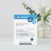 Jamaïque Mariage Réponse Confirmation Carte d'emba (Debout devant)