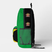 Jamaïque, sac à dos vert, drapeau jamaïcain / patr (Droite)