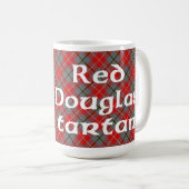 "Jamais Arrière" Mug Red Douglas Tartan (Devant droit)