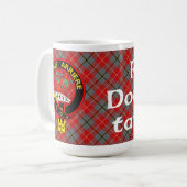 "Jamais Arrière" Mug Red Douglas Tartan (Devant gauche)