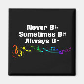 Jamais B Plat, Parfois B Sharp Magnet (Devant)