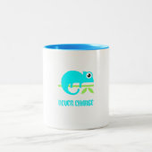 Jamais changer le chamillion turquoise Mug (Centre)