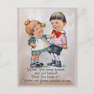 Jamais embrassé une carte postale fille