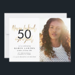 jamais eu si bonne photo invitation<br><div class="desc">jamais eu l'air si bonne invitation d'anniversaire photo. modifier l'âge pour convenir à votre célébration Texte de script moderne monochrome et design d'effet or. Partie d'une collection.</div>