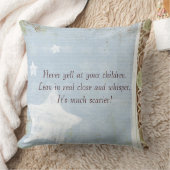 Jamais hurler aux enfants Oreiller à lancer de cho (Couverture)