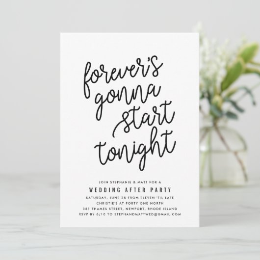 Jamais | Invitation Mariage après la fête (Debout devant)