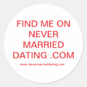 Jamais Marié. Stickers Com (Devant)