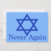 Jamais plus la carte commémorative juive de l'Holo (Devant)