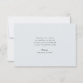 JAMAIS RECONNU | CARTE DE REMERCIEMENTS MARIAGE (Dos)