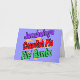 Jambalaya Crawfish Pie Cajun Dish Kaart