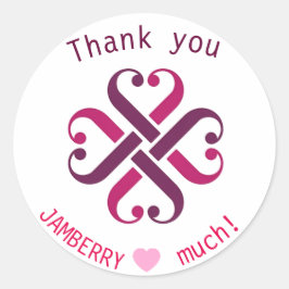 Jamberry bedankt dat je envelopzegels mailt ronde sticker