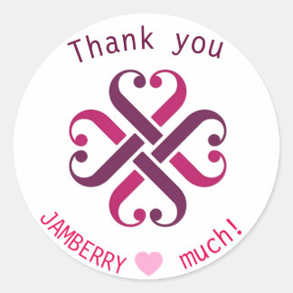 Jamberry bedankt dat je envelopzegels mailt ronde sticker