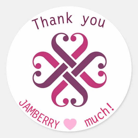 Jamberry bedankt dat je envelopzegels mailt ronde sticker (Voorkant)