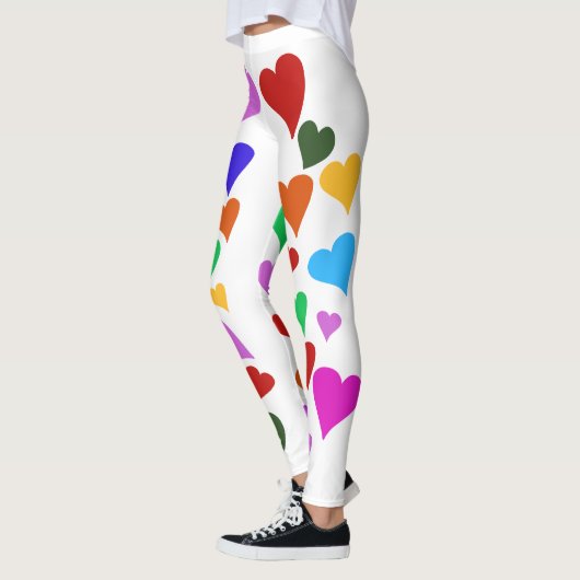 jambières de coeur arc-en-ciel, leggings de coeur, (Gauche)