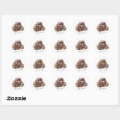 Jambo de haarloze Chimpansee Ronde Sticker (Vel)