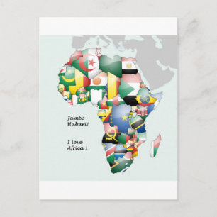 Jambo Habari Afrika! Ik hou van Afrika Briefkaart