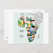 Jambo Habari Afrika! Ik hou van Afrika Briefkaart (Voorkant / Achterkant)