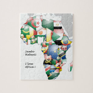 Jambo Habari Afrika! Ik hou van Afrika Legpuzzel