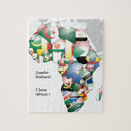 Jambo Habari Afrika! Ik hou van Afrika Legpuzzel (Verticaal)