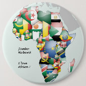 Jambo Habari Afrika! Ik hou van Afrika Ronde Button 6,0 Cm (Voorkant)