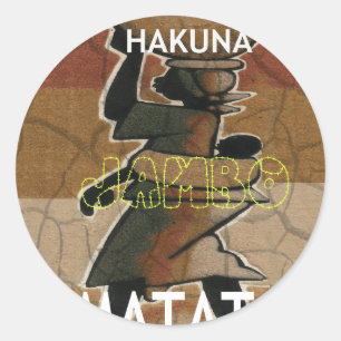 Jambo Habari Hakuna Matata. Ronde Sticker
