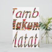 Jambo Hakuna Matata Afrikaanse  kunst Print Briefpapier (Staand voorkant)