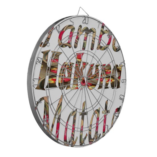 Jambo Hakuna Matata Afrikaanse  kunst Print Dartbord (Voorkant Links)