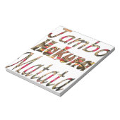 Jambo Hakuna Matata Afrikaanse  kunst Print Notitieblok (Gedraaid)
