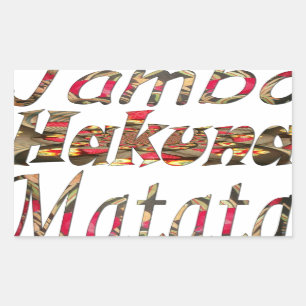 Jambo Hakuna Matata Afrikaanse  kunst Print Rechthoekige Sticker
