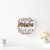 Jambo Hakuna Matata Afrikaanse kunst Print Ronde Klok (Huis)
