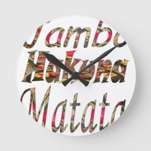 Jambo Hakuna Matata! Afrikaanse  kunst print Ronde Klok
