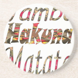 Jambo Hakuna Matata! Afrikaanse  kunst print Zandsteen Onderzetter