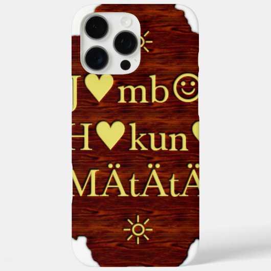 Jambo Hakuna Matata: Afrikaanse kunstdruk/grafiek Case-Mate iPhone Case (Achterkant)