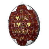 Jambo Hakuna Matata: Afrikaanse kunstdruk/grafiek Dartbord (Voorkant Rechts)