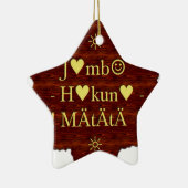 Jambo Hakuna Matata: Afrikaanse kunstdruk/grafiek Keramisch Ornament (Rechts)