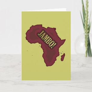 Jambo! Hallo Het Swahili woord voor! Kaart