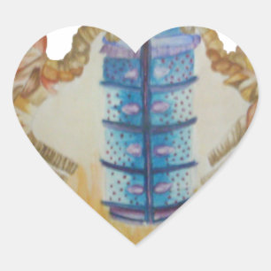 Jambo Jumbo Afrikaanse Kinder olifanten Art Print Hart Sticker